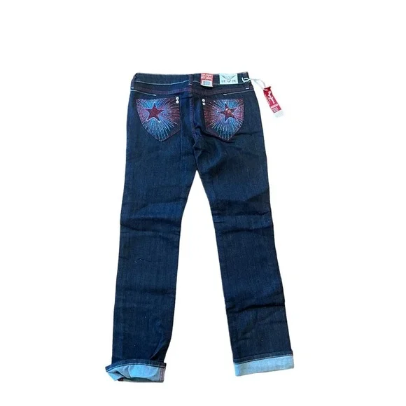 Pepe Straight Leg Jeans Women 30 Black Denim Mid-Rise 5-Pockets Dark Wash Cotton - Picture 2 of 8